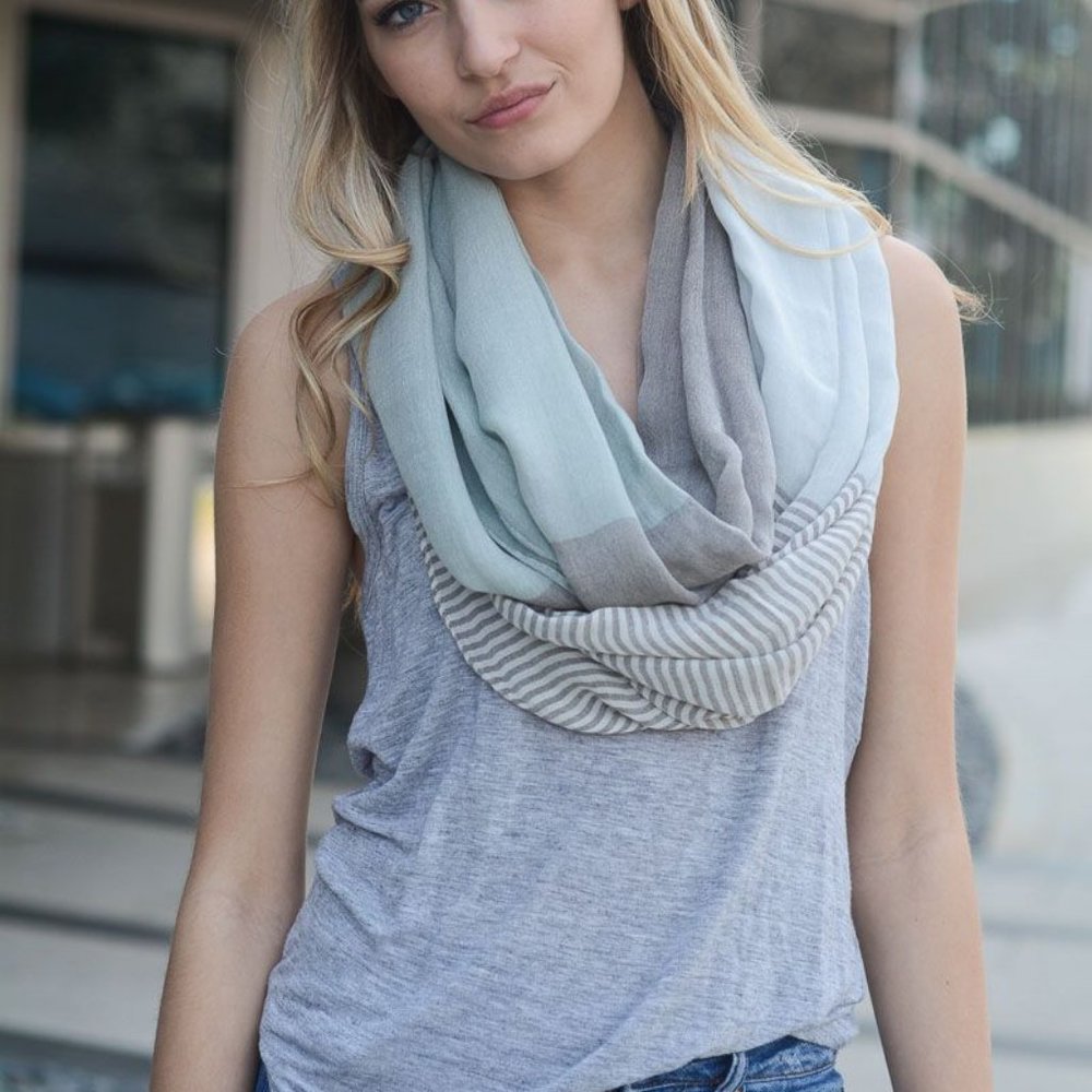Colorblock Infinity Scarf - Picture 2 of 5